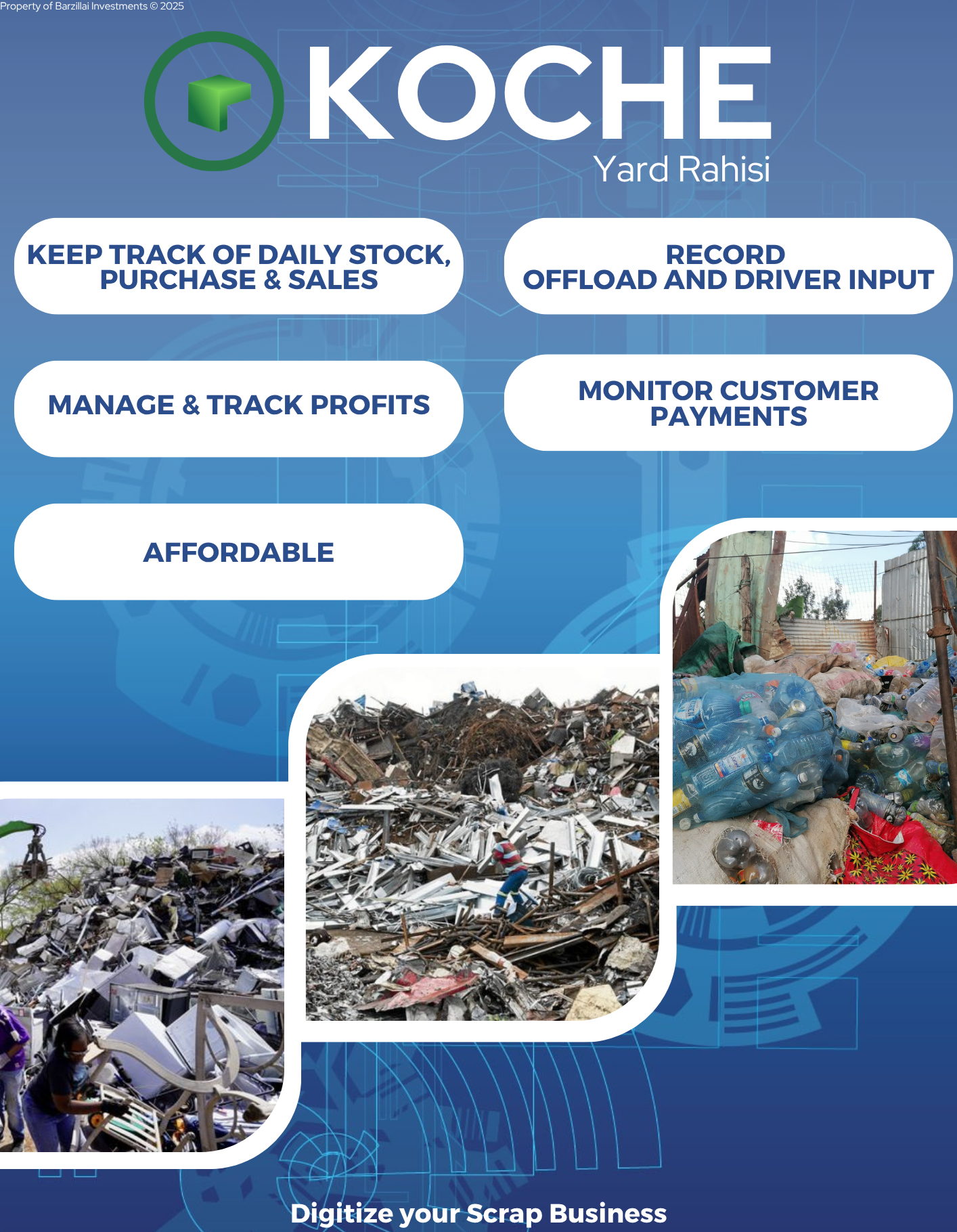 Koche Yard Rahisi promotional overview for scrap business management
